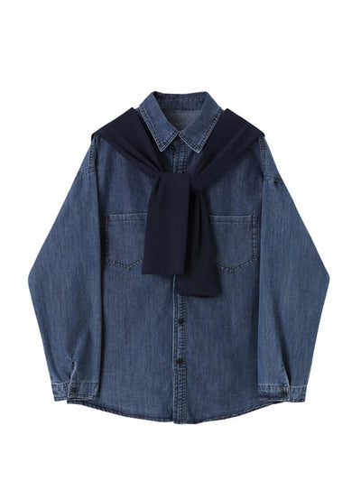 Vintage Jeanshemd im Preppy Style für Herren