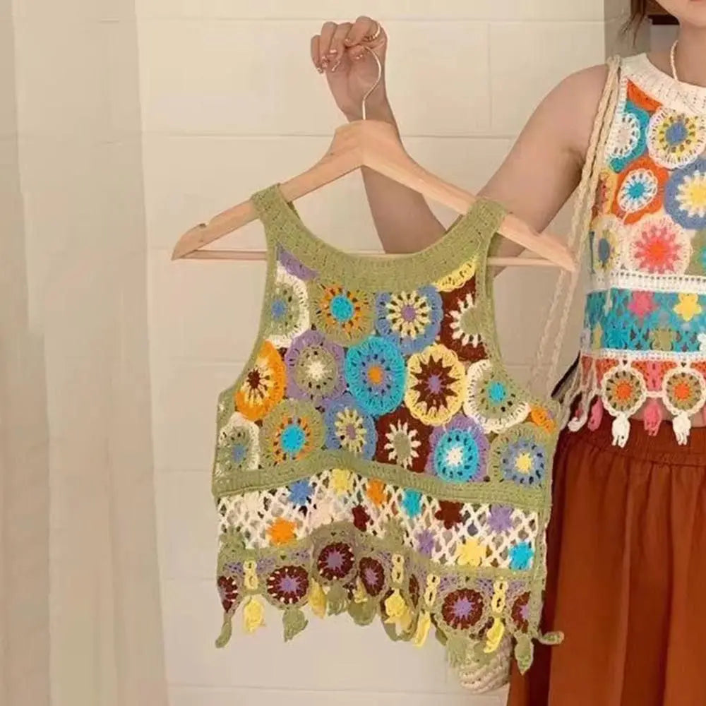 Handmade Knitted Vest Sleeveless Top