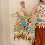 Handmade Knitted Vest Sleeveless Top