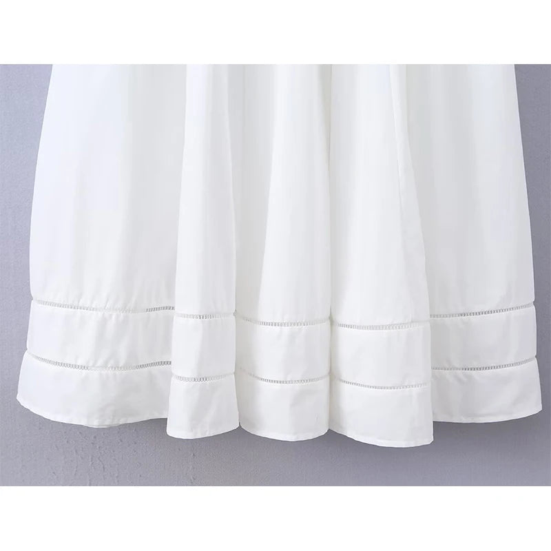 White Corset Midi Dress