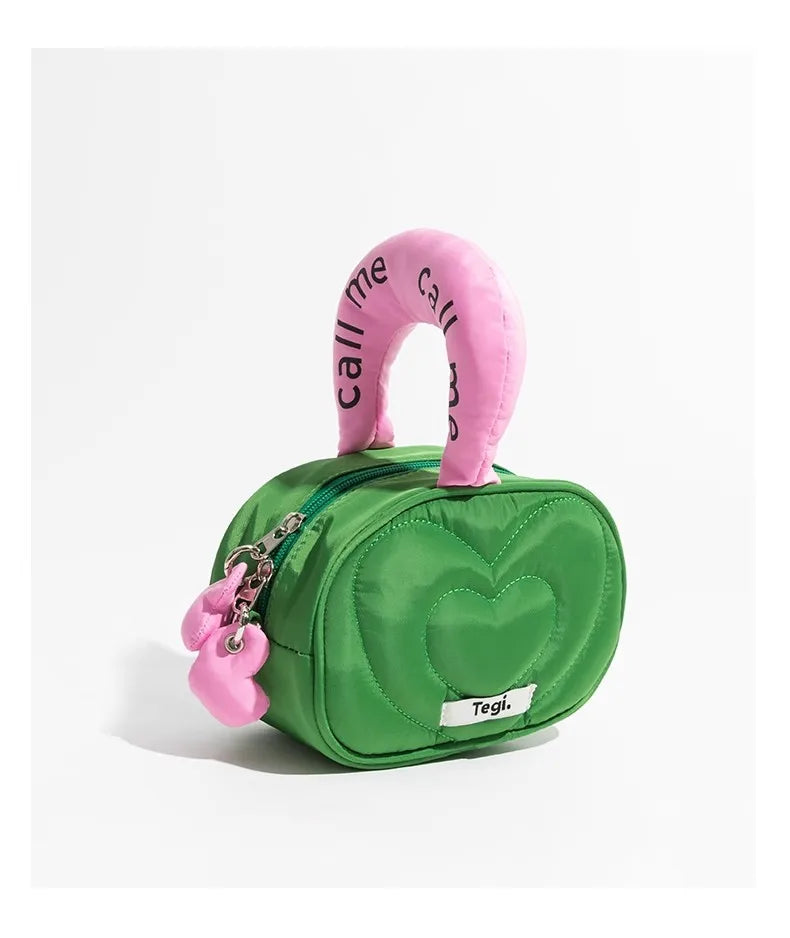 Weird Core Heart Embroidery Bag