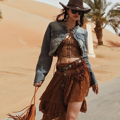 Bohemian Metal Circle Link Belt