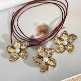 Collares Vintage de Flores de Metal