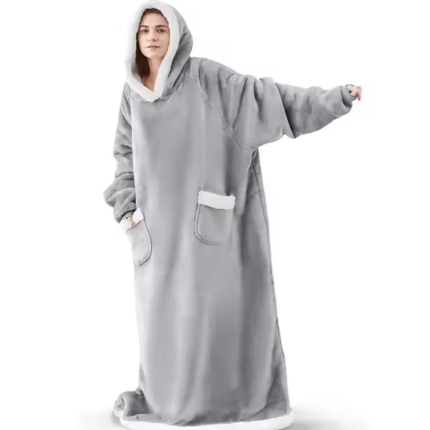Christmas Flannel Hooded Blanket Pyjamas
