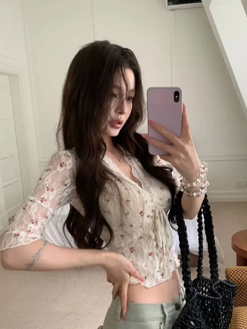 Coquette Floral Cute Blouse