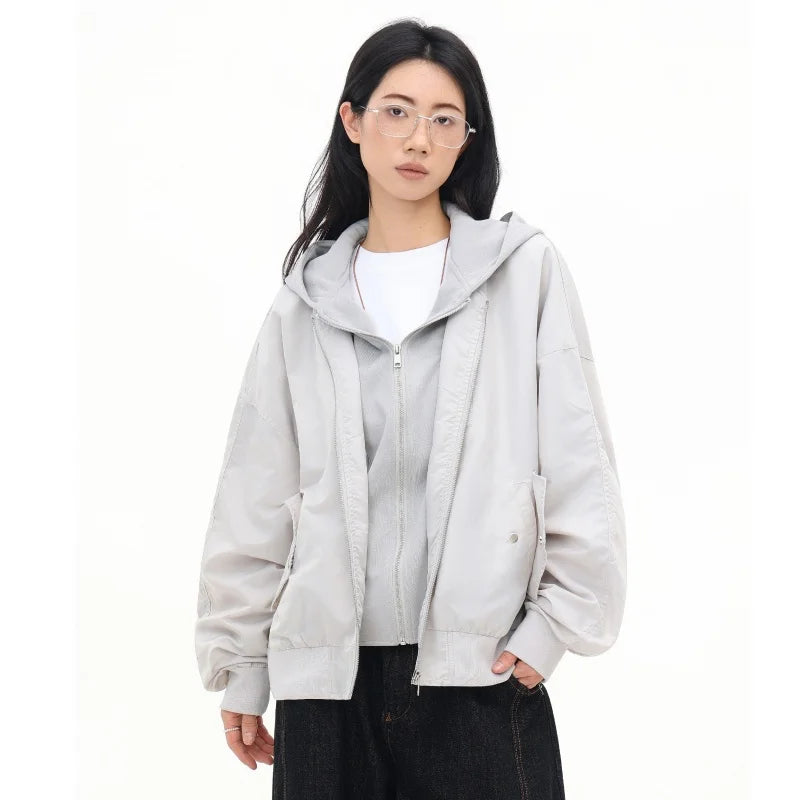 Casual Graphic Oversized Zip-Up Hoodie