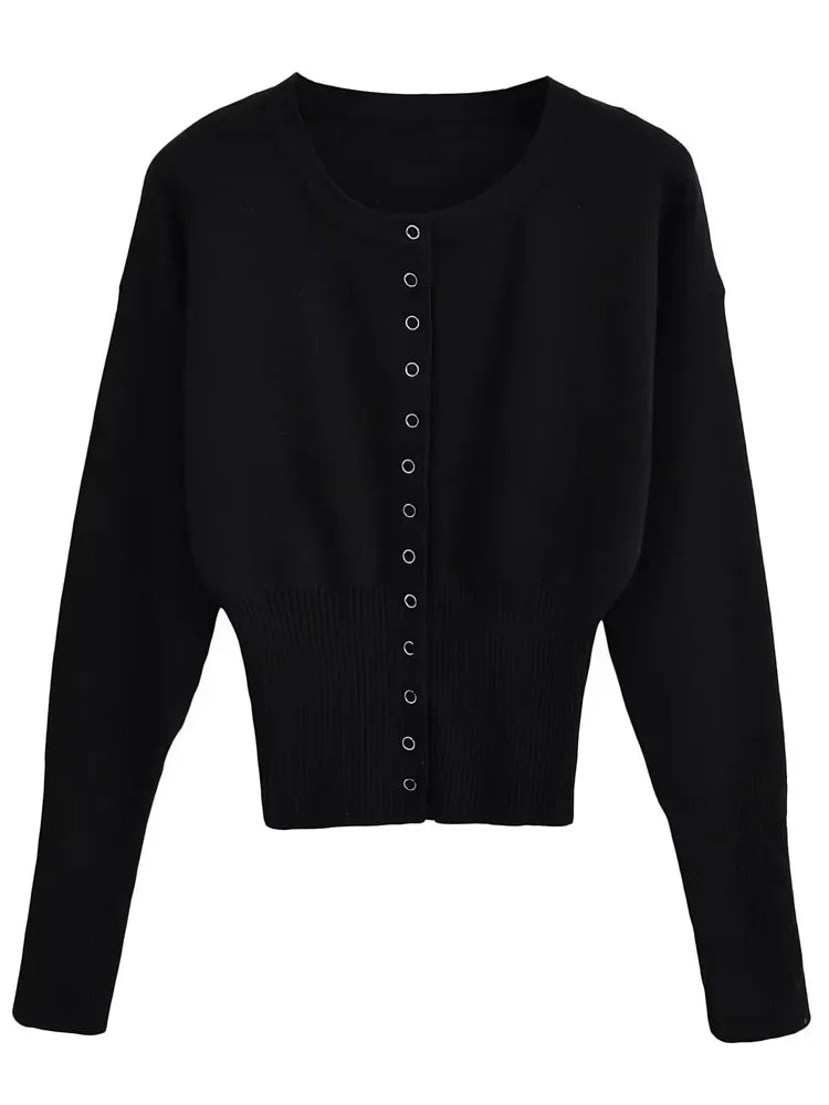 Corporate Girlie Ribbed Cardigan