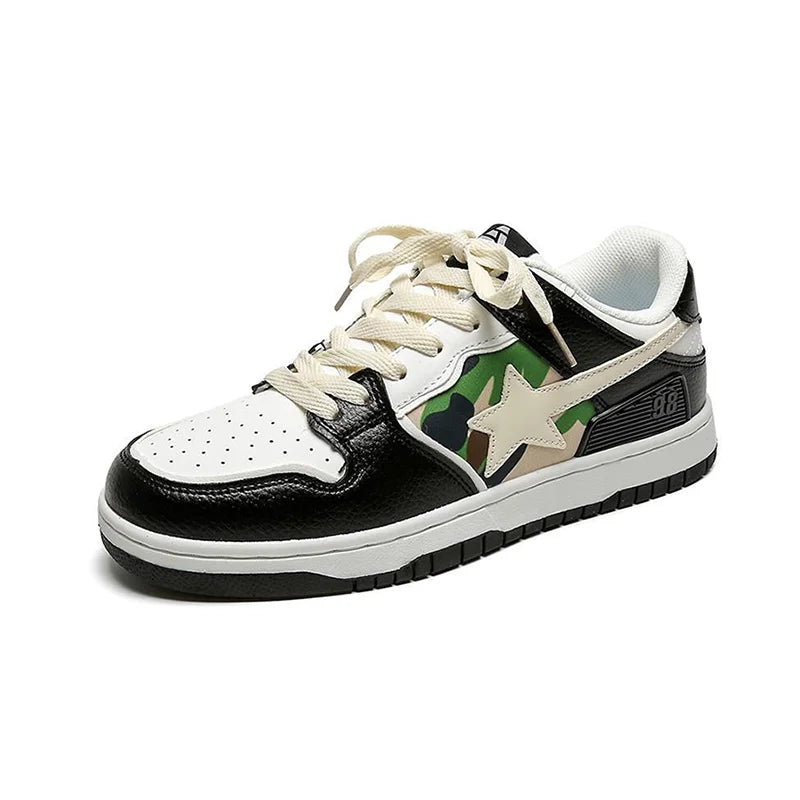 School Retro Multicolor Star Sneakers for Couples