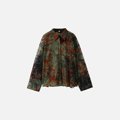 Women's French Vintage Floral Pattern Shirt
