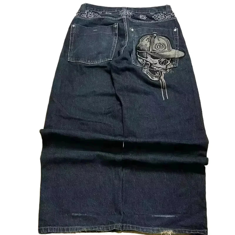 Y2K Black Wide-leg Women's Jeans