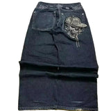 Y2K Black Wide-leg Women's Jeans