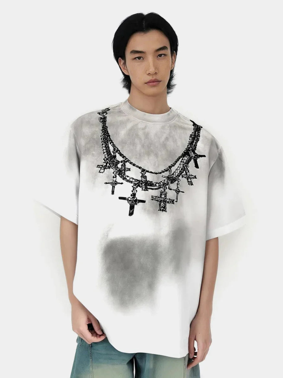 Crew Neck Loose Fit Short T-Shirt