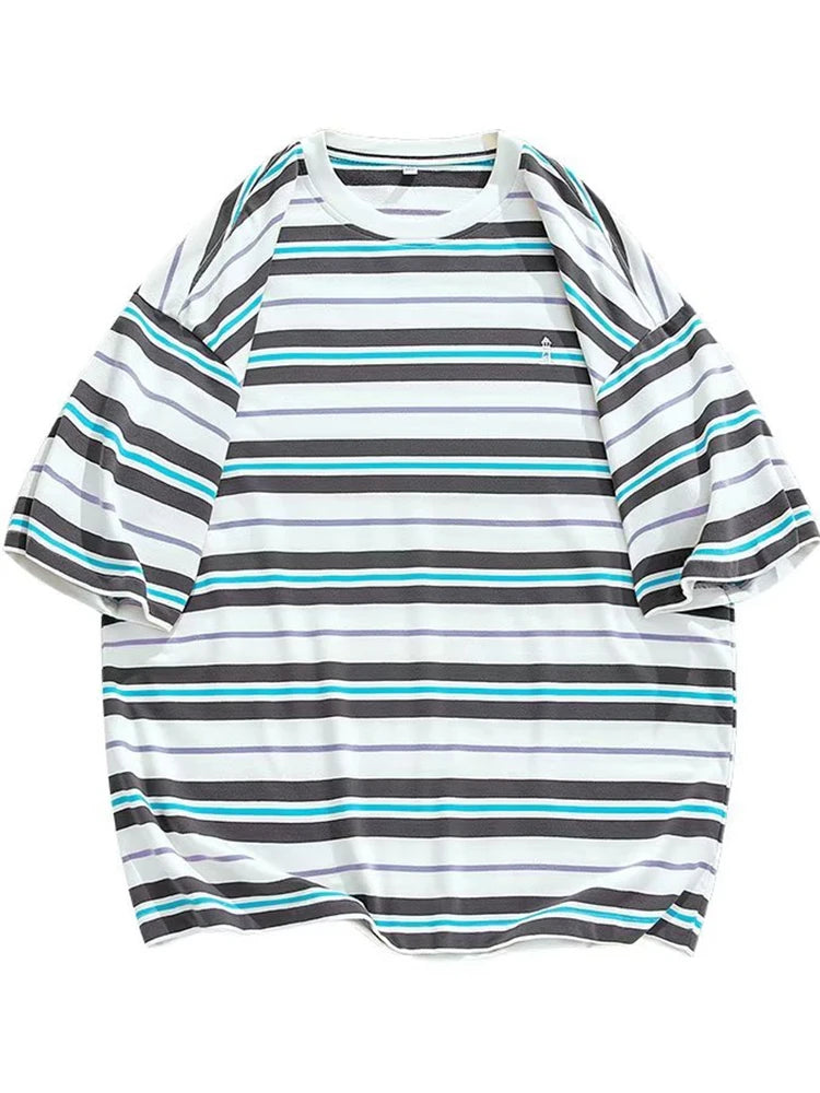 Y2K Oversized Striped Tee
