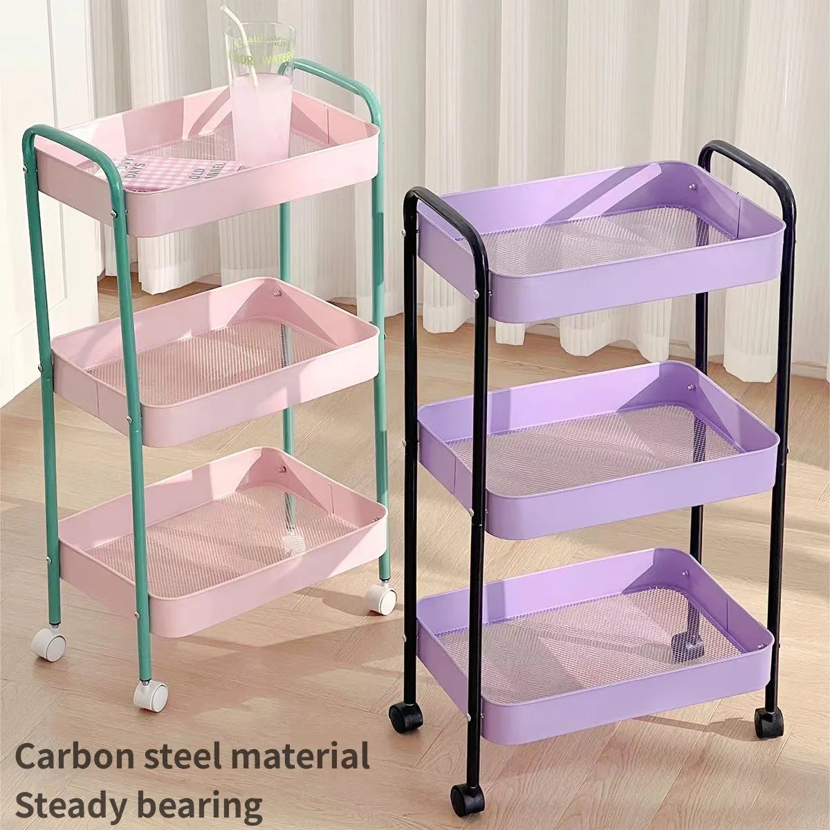 Pink 3-Layer Storage Shelf