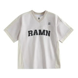 American Sports Patchwork Casual T-Shirt