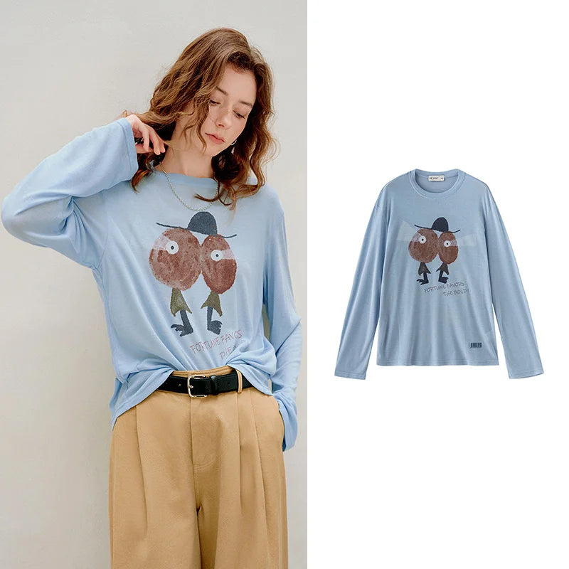 Retro Western Printed Oversized Shirt