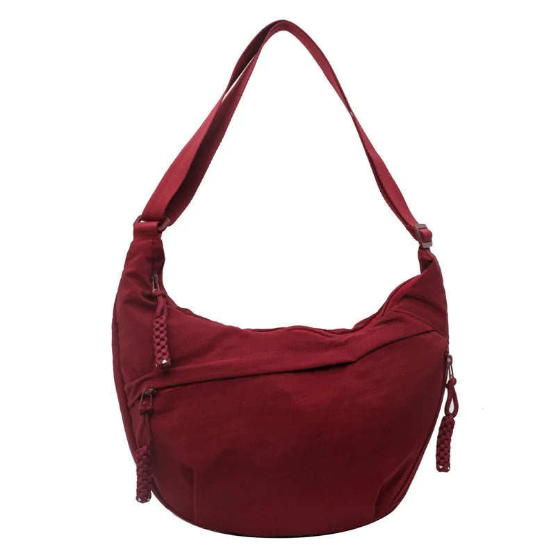 Y2K Nylon Fabric Women's Shoulder Bag