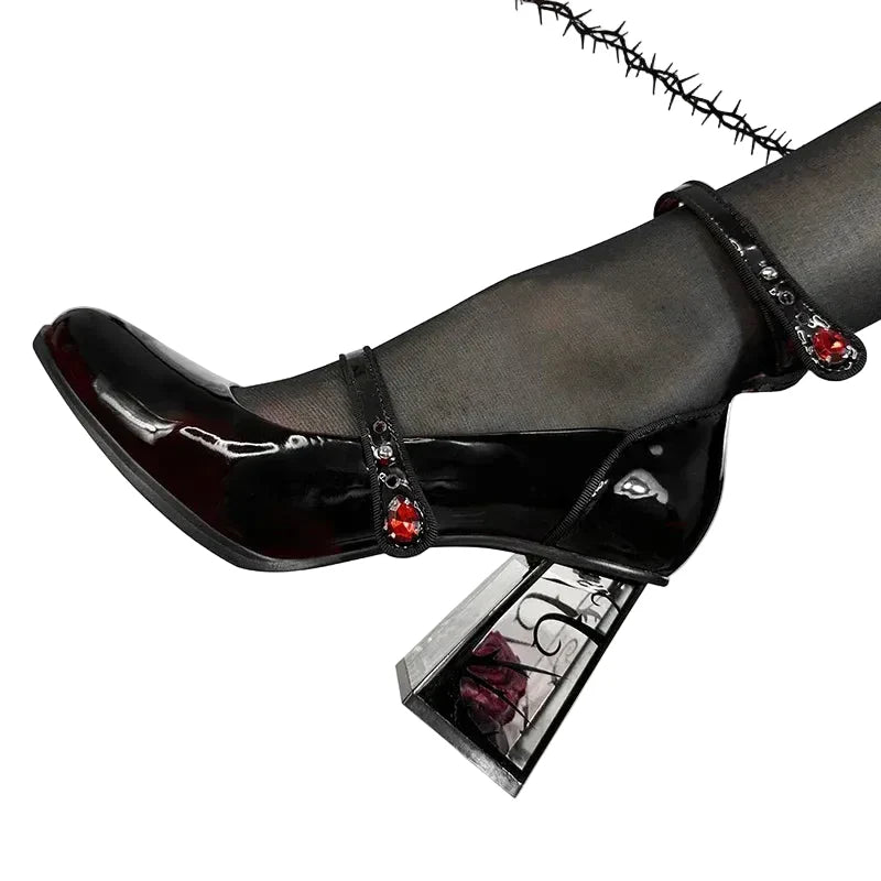 Zapatos de Tacón Góticos Mary Jane Rose