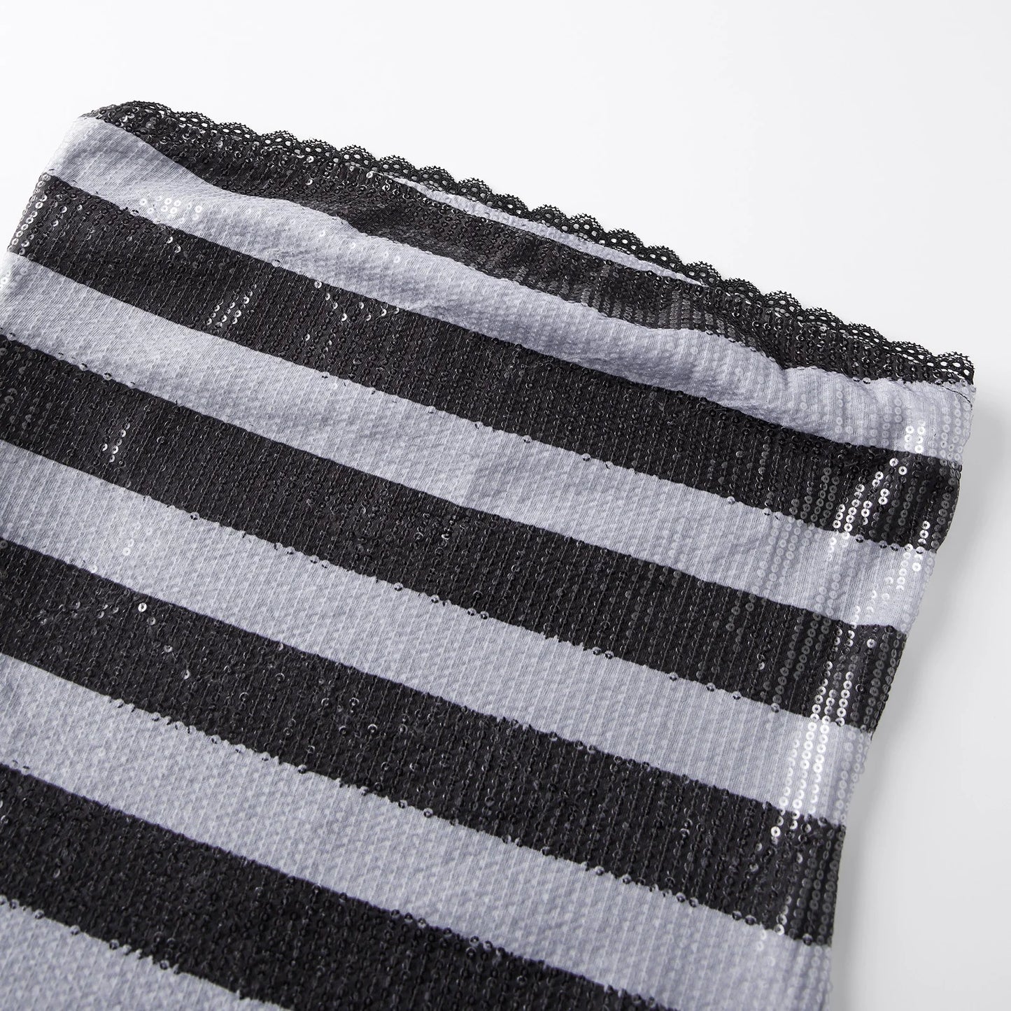 Y2K Sequin Stripped Mini Dress