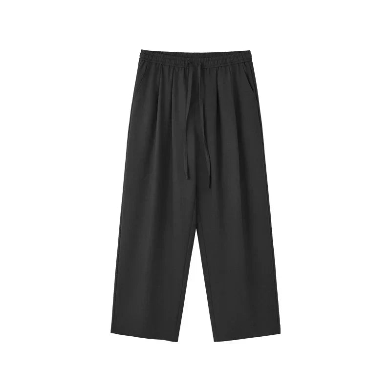 Drawstring Straight Leg Loose Fit Linen Pants