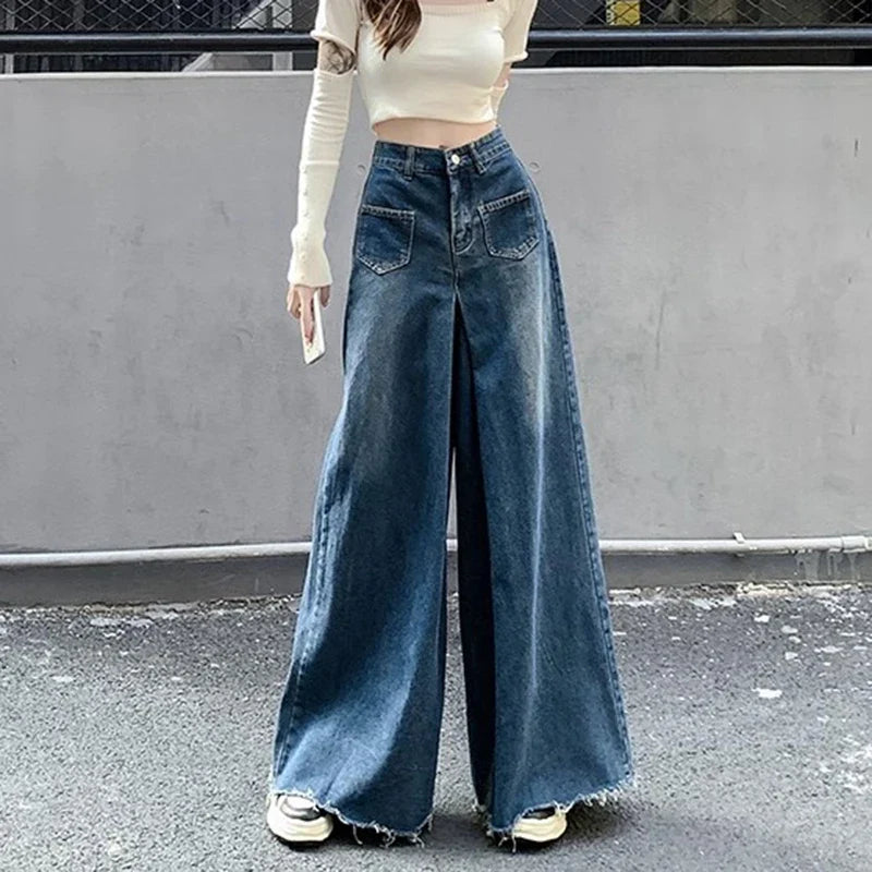 Vintage Extreme High Waist Wide Jeans