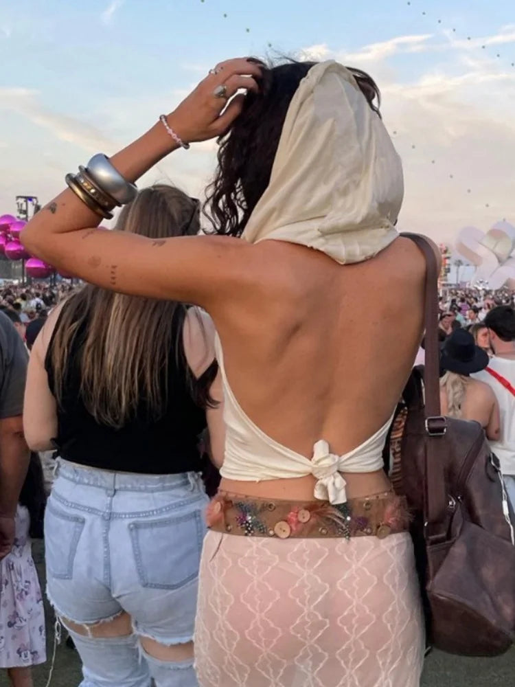 Hooded Edgy Y2k Sexy Crop Top