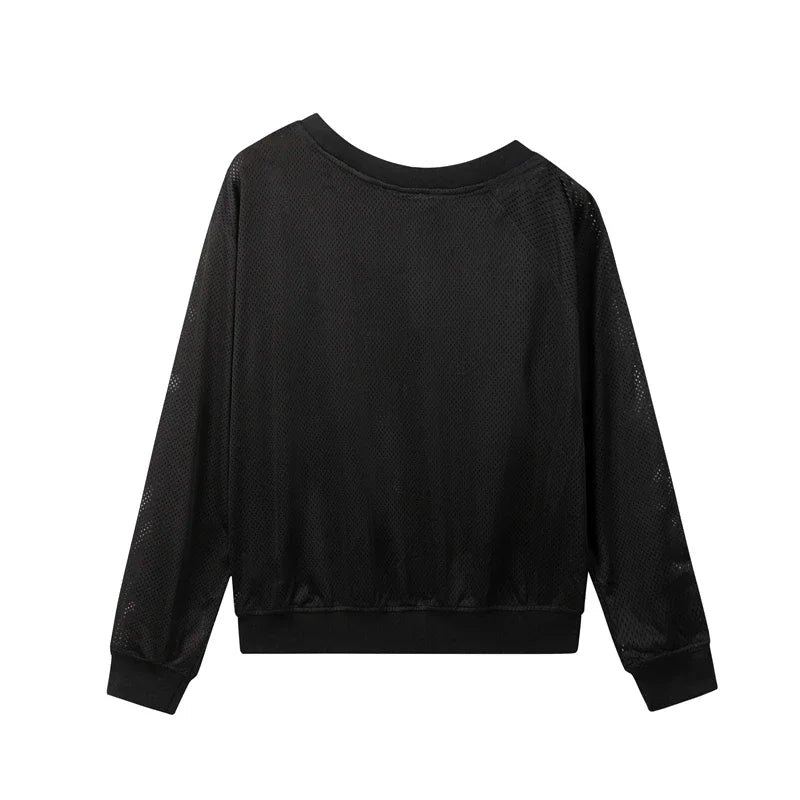 Off-shoulder Y2K Women's Sweatshirt