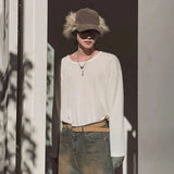 Long Sleeve Stylish Korean T-Shirt