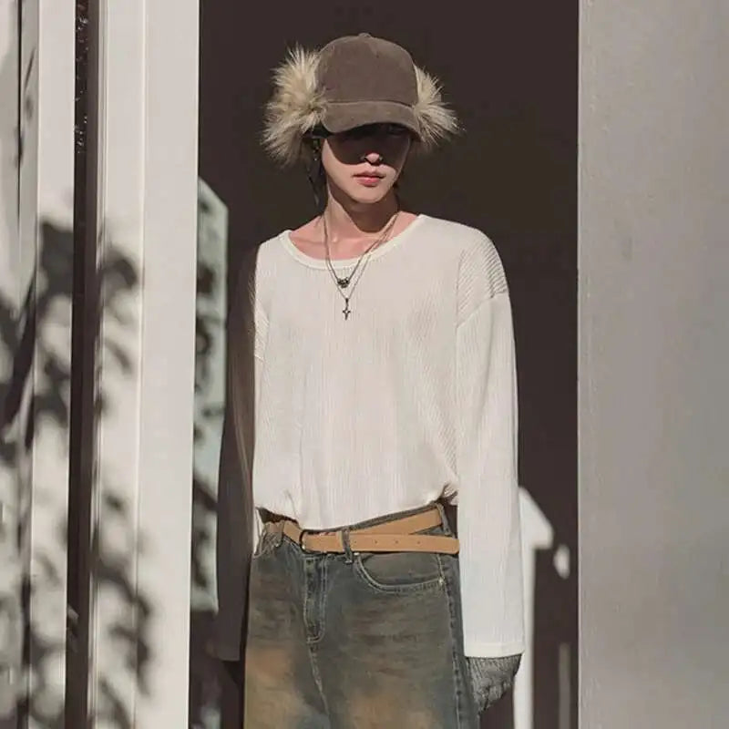Long Sleeve Stylish Korean T-Shirt