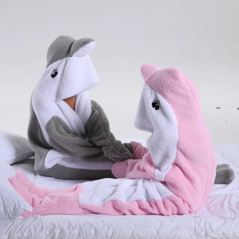 Shark Hoodie Blanket