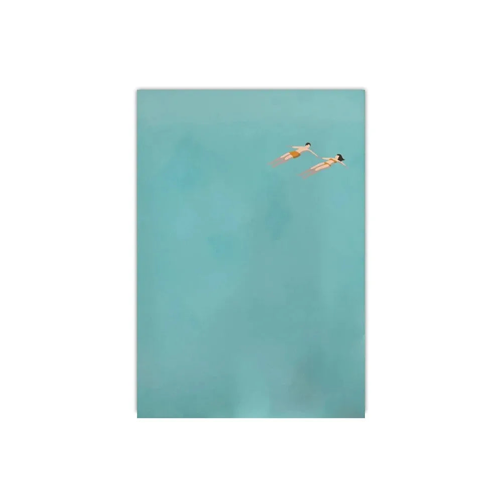 People Swimming in Ocean Posters Print