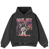 Cool Guys Dogs Print Hoodie