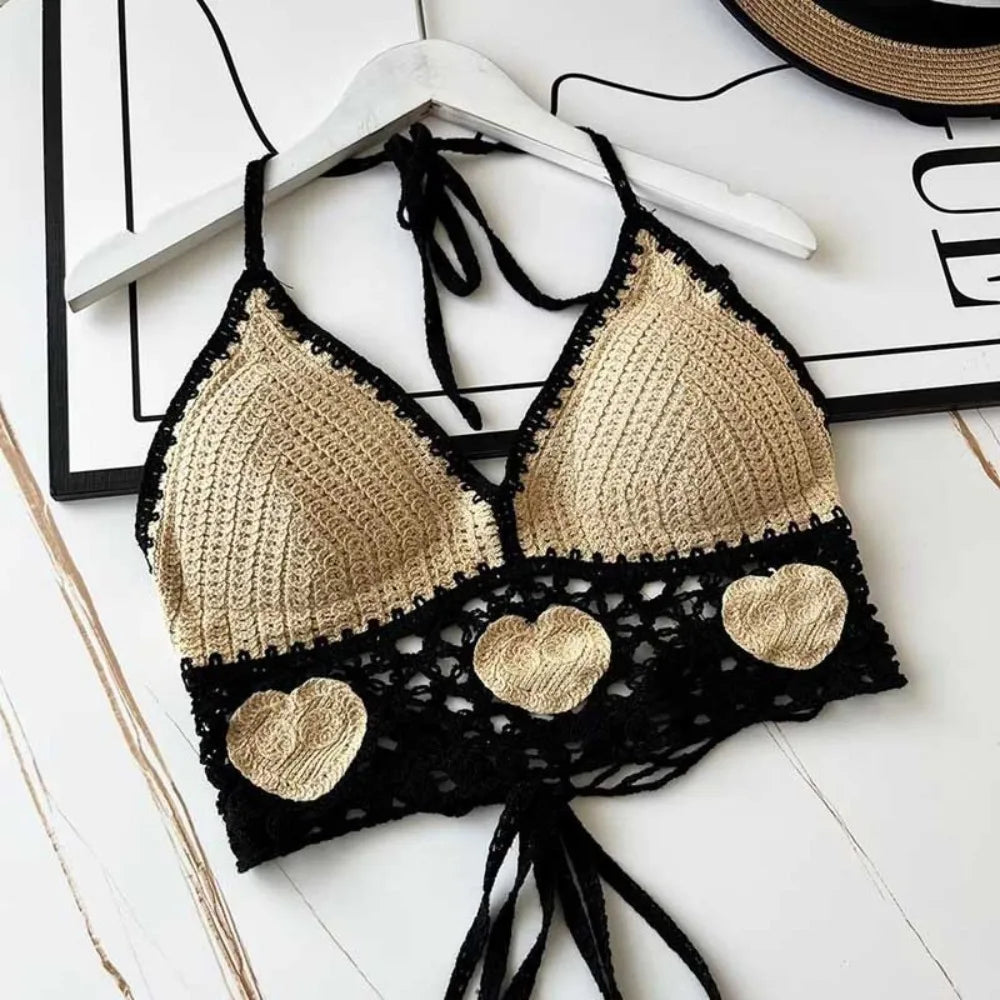 Beach Wear Top Handmade Knitted Crochet