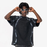 Casual Vibrant Graphic Black Print T-Shirt