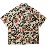 Trendy Hawaiian Plant Print Shirt