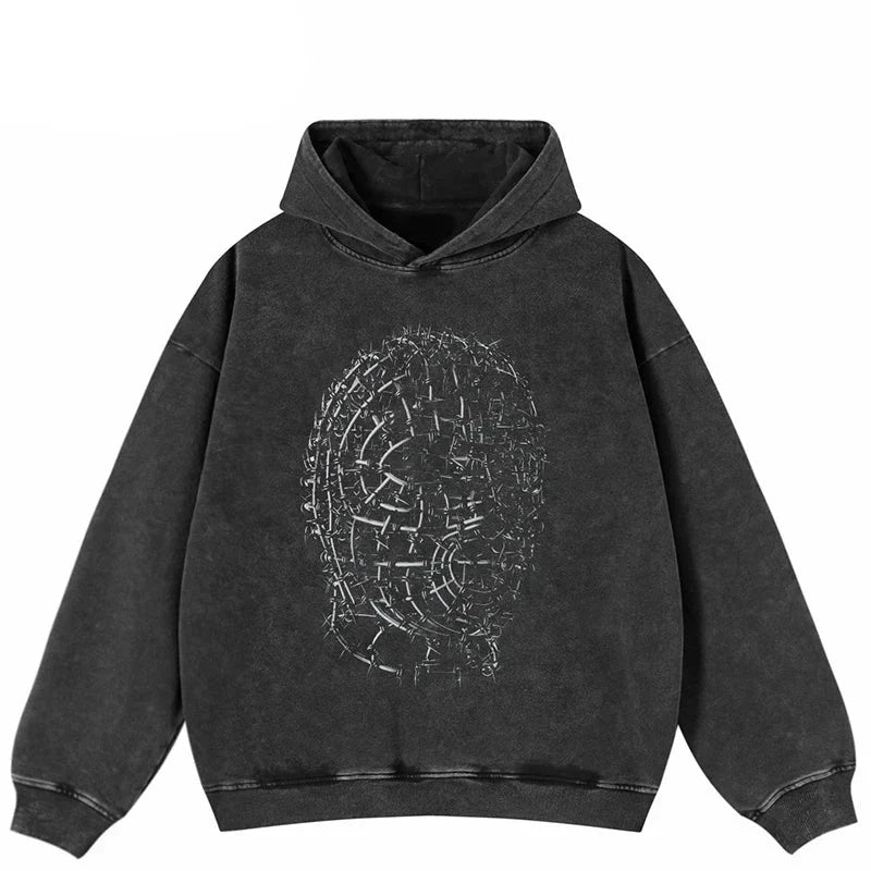 Caged Mind Black Washed Hoodie