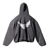 Sudadera con capucha extragrande de alta calidad con estampado de paloma