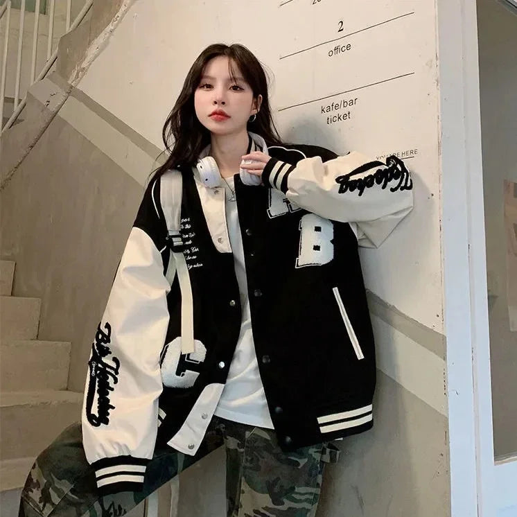 Oversized Korean Style Varsity Jacket