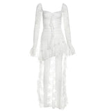 Gothic Lace Flare Sleeve A-line Dress