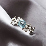 Shiny Blue Crystal Ring