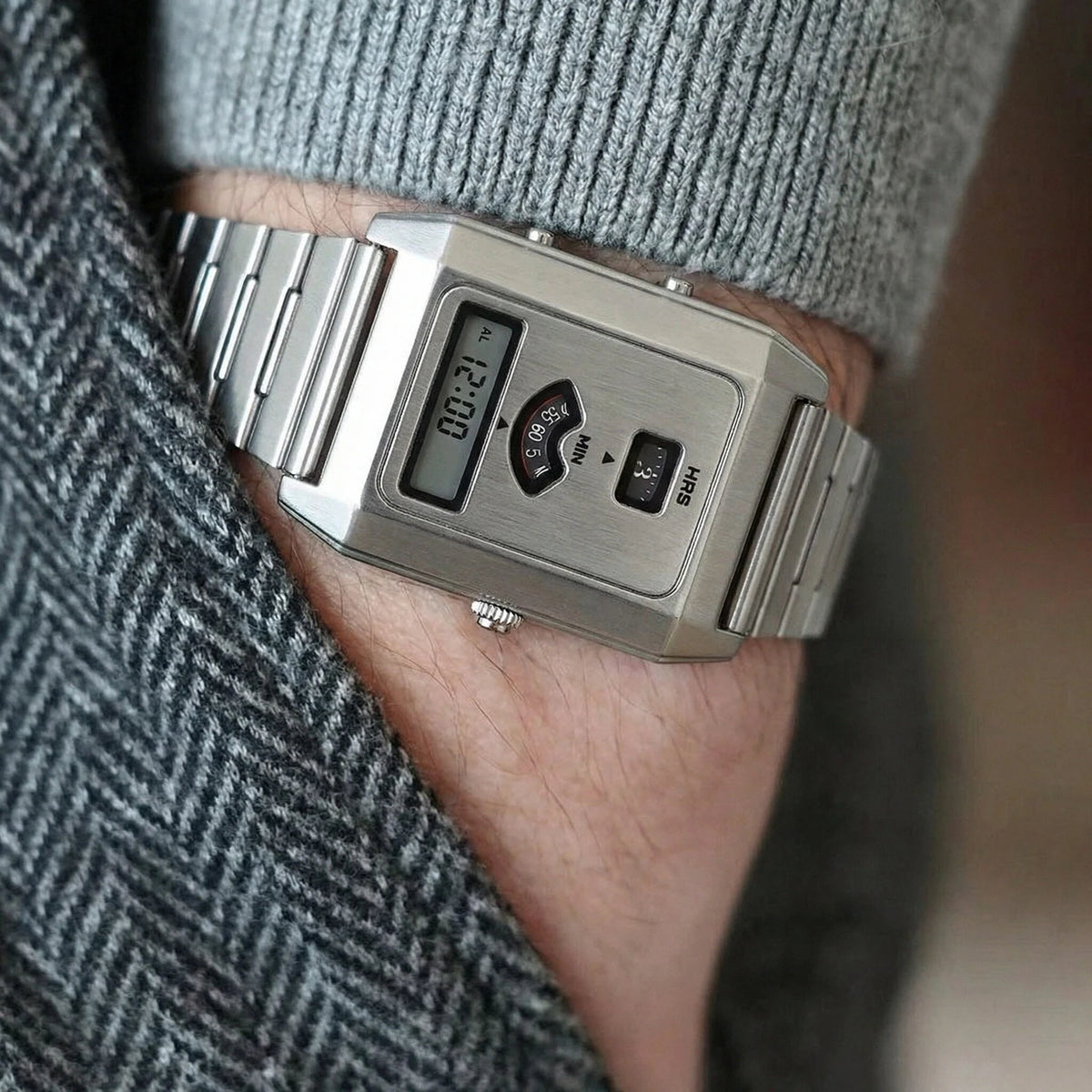 Retro Large Dial Men's Metal Watch