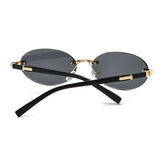 Luxury Oval Frame Metal Sunglasses