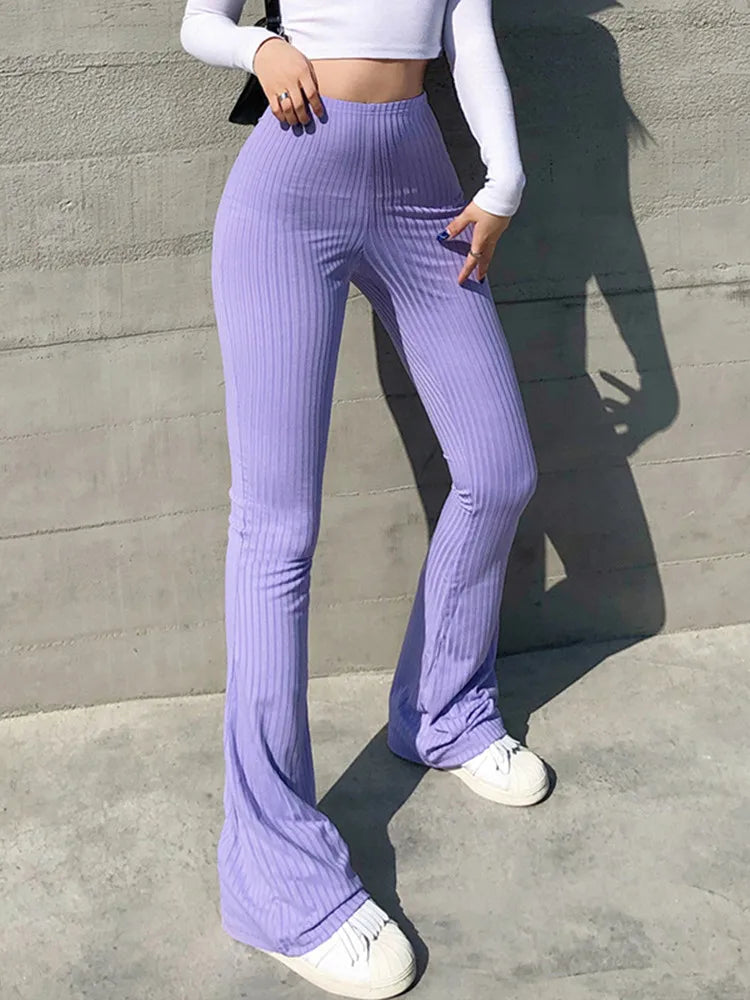 Y2K Purple Flared Pants