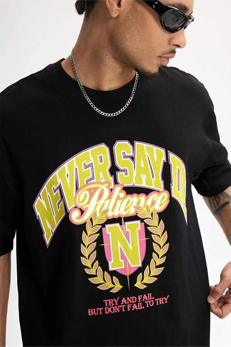 Amerikanisches Oversized bedrucktes T-Shirt