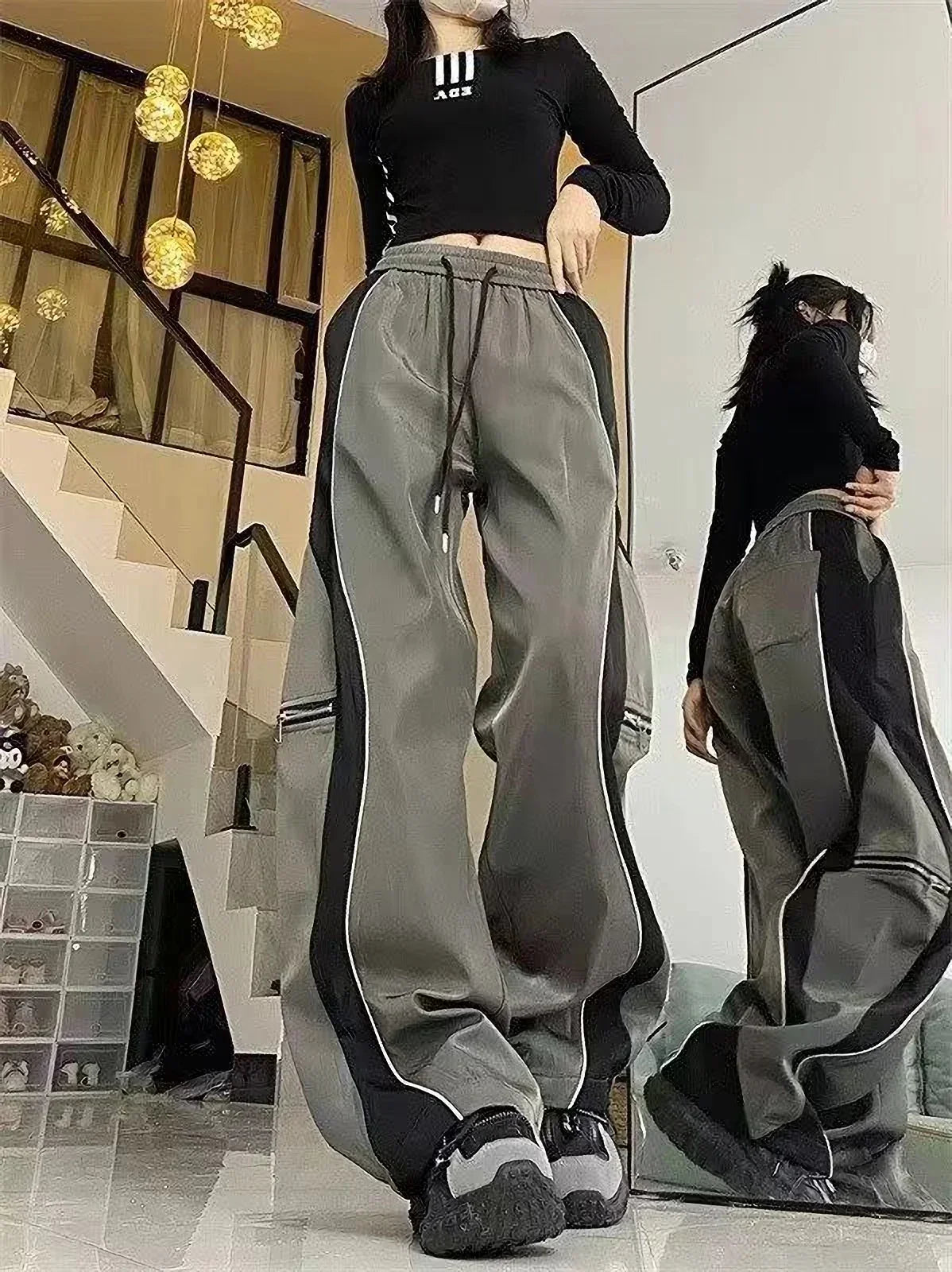 Y2K Baggy Straight Leg Pants