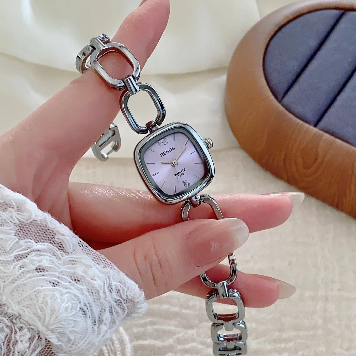 Silver Square Bracelet Watch