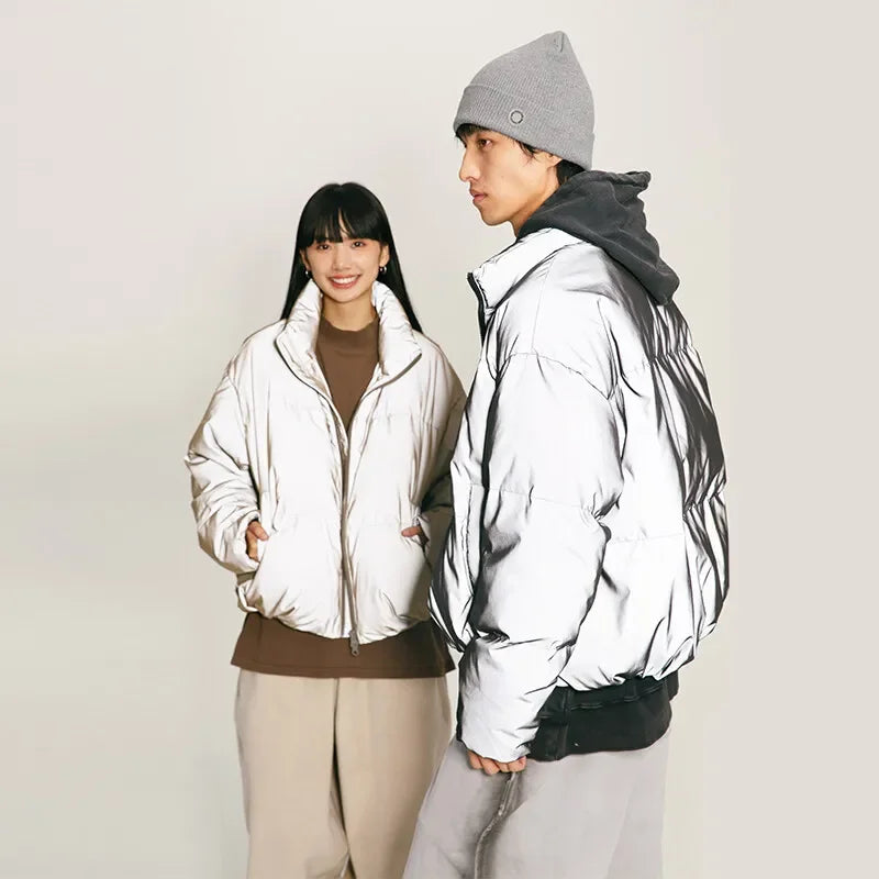 Winter Down Reflective Puffer Jacket
