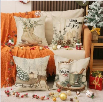 Vintage Christmas Pillow Covers
