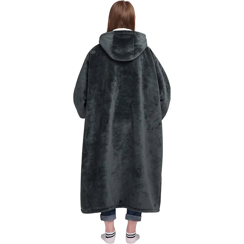 Soft Blanket Hooded Sweatshirt with Pockets