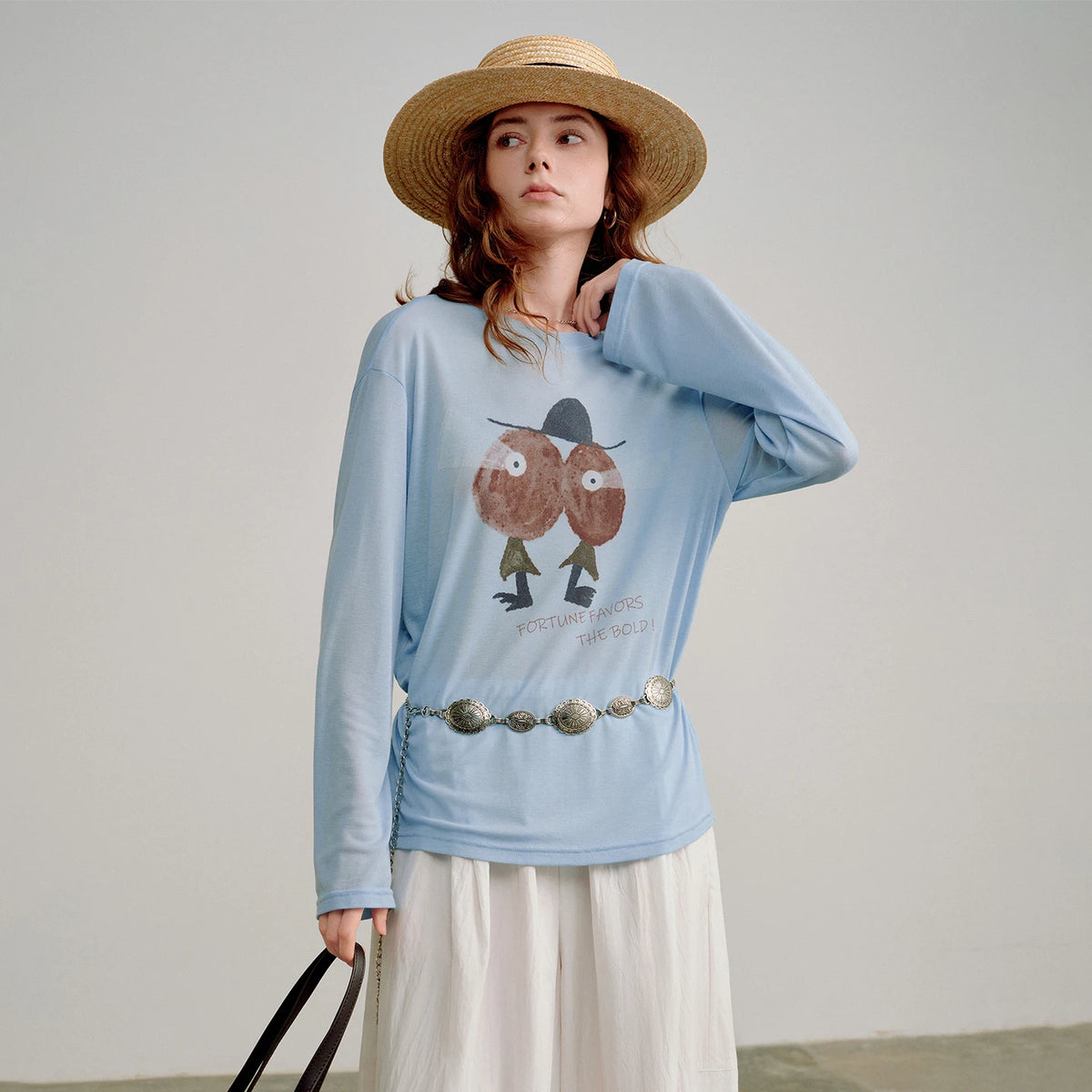 Retro Western Printed Oversized Shirt